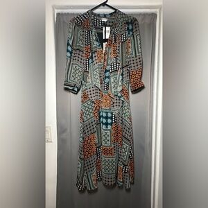 Kut From The Same Kloth Elegant Patchwork Long Sleeve Dress Size 8